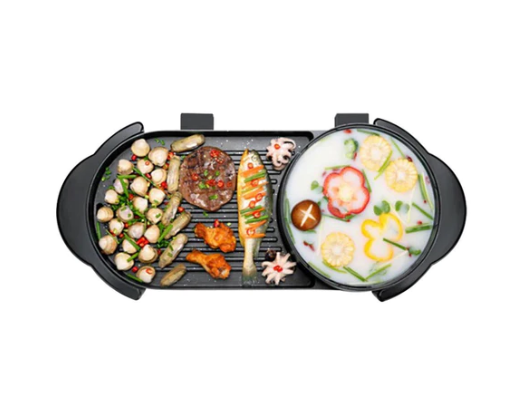 SOGA 2 in 1 Electric Non-Stick BBQ Teppanyaki Grill Plate Steamboat Hotpot 2-8 Person $132.50 (RRP $208.50) @ Hey Hey