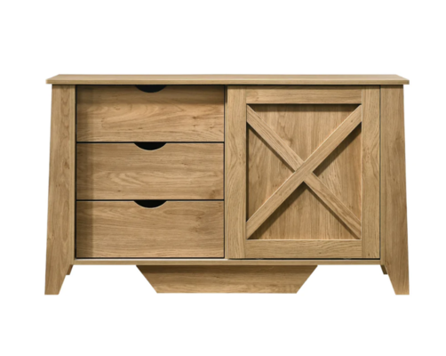 Mica Wooden Sliding door Sideboard with 3 Drawers $408 (RRP $761) @ Kings Warehouse