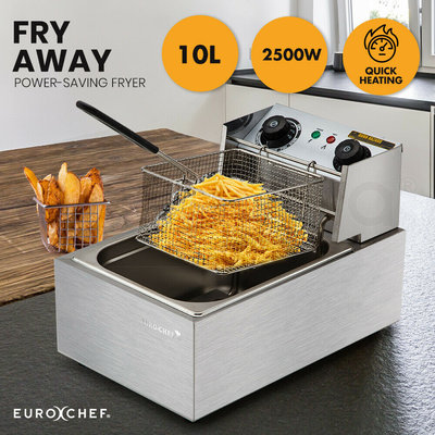 EURO-CHEF Commercial Electric Deep Fryer Frying Basket Chip Cooker Fry Scoop $129 (RRP $299) @ eBay AU