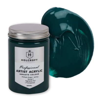 Holcroft Professional Acrylic Impasto Paint Phthalo Green S2 250ml $9.99 (RRP $24.99) @ Riot Stores