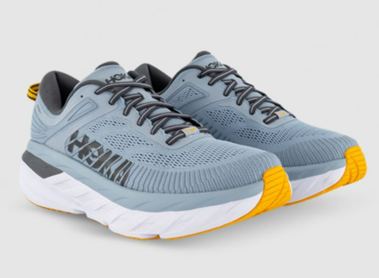 Hoka One One Bondi 7 Mens Shoe Blue Fog Castlerock $179.99 (RRP $269.99) @ The Athlete's Foot AU