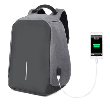 Lenoxx Anti-Theft 15" Laptop Backpack w/USB Port for PowerBank Charger Black/Grey $32.76 (RRP $104.78) @ The Market NZ