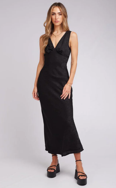 Penelope Midi Dress Black $39.95 (RRP $79.95) @ Edge Clothing