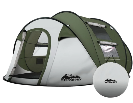 Weisshorn Instant Up Camping Tent 4-5 Person Pop up Tents Family Hiking Beach Dome $176 (RRP $328) @ Kings Warehouse