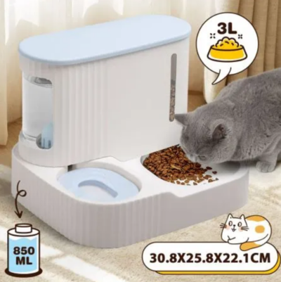 Auto Pet Feeder 2 In 1 Dog Cat Food Water Dispenser Bowl $59.95 (RRP $199.95) @ Best Deals