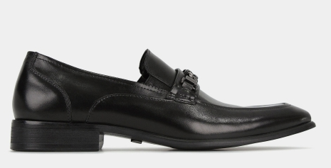 Zu MR T Leather Square Toe Loafer Black $84.99 (RRP $169.99) @ Betts