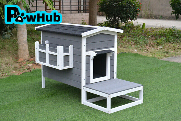 PawHub Small Animal Pet Cabin Wood Log Box With Deck $139 (RRP $239) @ eBay AU