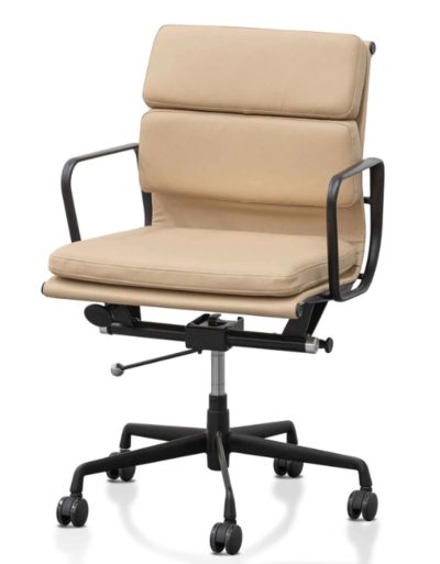 Ashton Low Back Office Chair Light Brown with Black Frame $299 (RRP $545) @ Interior Secrets