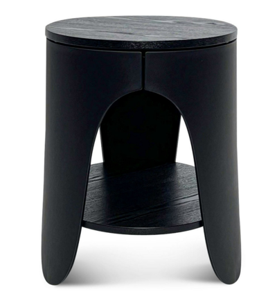 Jacca Round Side Table Black $198 (RRP $385) @ Living Styles