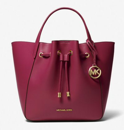 Phoebe Large Faux Leather Bucket Bag Mulberry $509 (RRP $1019) @ Michael Kors