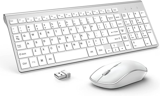 J JOYACCESS 2.4G Slim Wireless Keyboard Mouse with Numeric Keypad $29.47 (RRP $52.99) @ Amazon AU