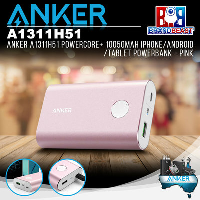 Anker A1311H51 PowerCore+ 10050mAh iPhone/Android/Tablet Powerbank Pink $69.99 (RRP $119.95) @ eBay AU