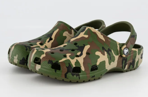 Classic Printed Camo Clog Army Green/Multi $49.99 (RRP $74.99) @ Platypus Shoes AU