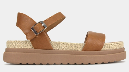 Zeroe REMY Vegan Platform Sandals Tan $49.99 (RRP $99.99) @ Betts