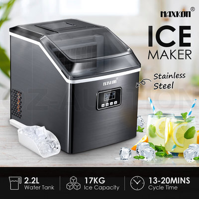 Maxkon Portable Ice Maker Machine 17KG Commercial Stainless Steel Ice Cube Tray $279.95 (RRP $419.99) @ eBay AU