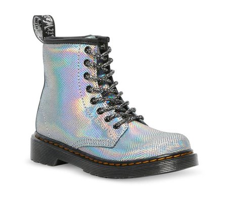 Junior 1460 Iridescent Reptile Silver/Glory Silver Foil Iridescent Reptile $109.99 (RRP $159.99) @ Dr Martens