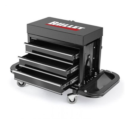 BULLET Rolling Tool Box Stool Mechanic Creeper Toolbox Seat Cushion Garage Tray $124 (RRP $219) @ Edisons