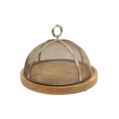 Ploughmans Mango Wood & Stainless Steel Mesh Food Cover Small $139 (RRP $219) @ Living Styles