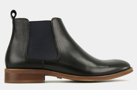 Zu ROGERS Leather Chelsea Boots Black $85.49 (RRP $189.99) @ Betts