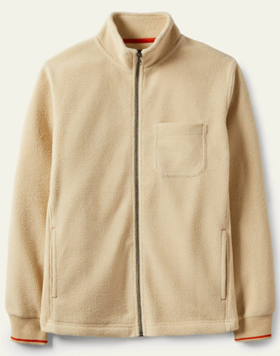 Sherpa Zip-through Jacket Ecru $64 (RRP $160) @ Boden Clothing