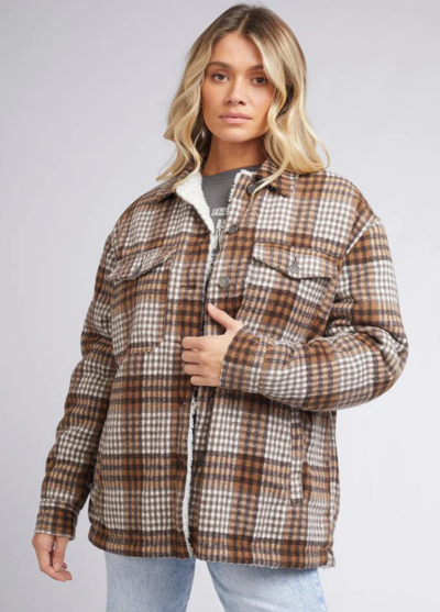 Heidi Sherpa Jacket Checkered $80 (RRP $149.95) @ Edge Clothing