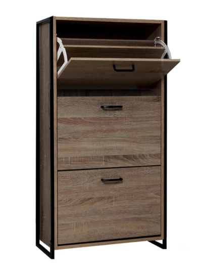 Shoe Cabinet Shoes Storage Rack Wooden Organiser Metal Frame $119.98 (RRP $239) @ Momentous Living