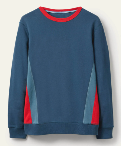 Side Stripe Sweatshirt Ensign Blue/ Red Side Stripe $72 (RRP $120) @ Boden Clothing