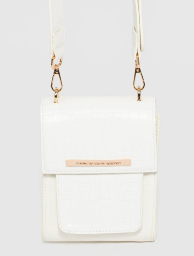 White Lakeisha Mobile Crossbody Bag $25 (RRP $49.99) @ Colette Hayman