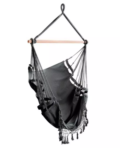 Hammock Chair with Armrests Dark Grey $39.96 (RRP $99.95) @ Dreamo