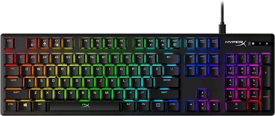 HyperX HX-KB6RDX-US Alloy Origins RGB Mechanical Gaming Keyboard (Red Switch) Black $124 (RRP $179) @ Amazon AU