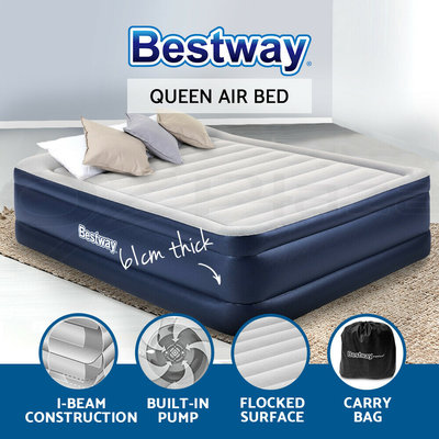 Bestway Air Bed Beds Queen Mattress Inflatable TRITECH Airbed Built-in Pump $88.76 (RRP $184.99) @ eBay AU