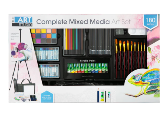 The Art Studio Complete Mixed Media Art Set 180 Piece $89.99 (RRP $129.99) @ Riot Stores