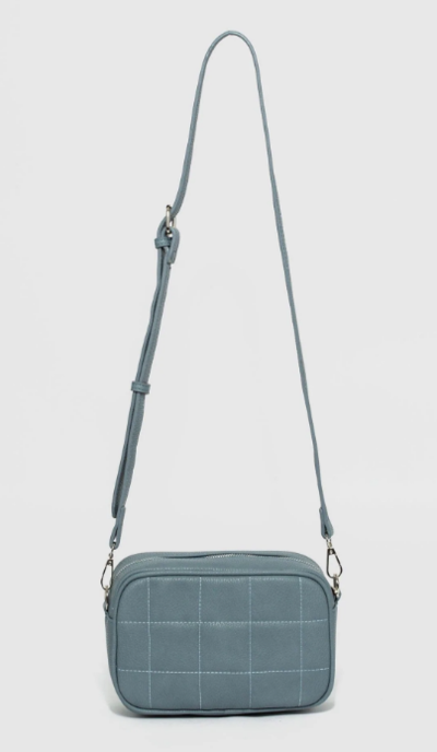 Blue Quilted Crossbody Bag $14.99 (RRP $29.99) @ Colette Hayman