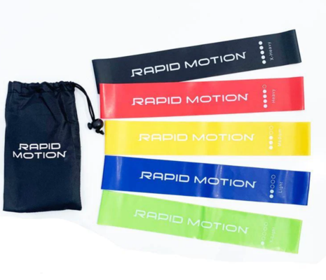 Rapid Motion Glute Resistance Band 5pcs Set $7.50 (RRP $15) @ Gym Direct