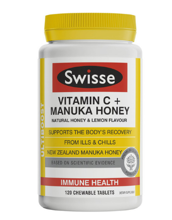 SWISSE Vitamin C + Manuka Honey 120 chewable tablets $23.33 (RRP $33.16) @ Health Post NZ