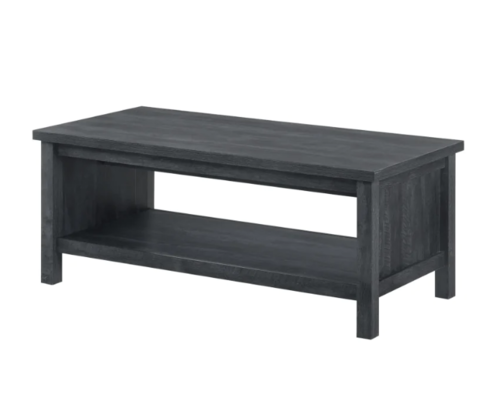 Silas Open Shelf Wooden Rectangular Coffee Table Grey Oak $195 (RRP $279) @ Momentous Living