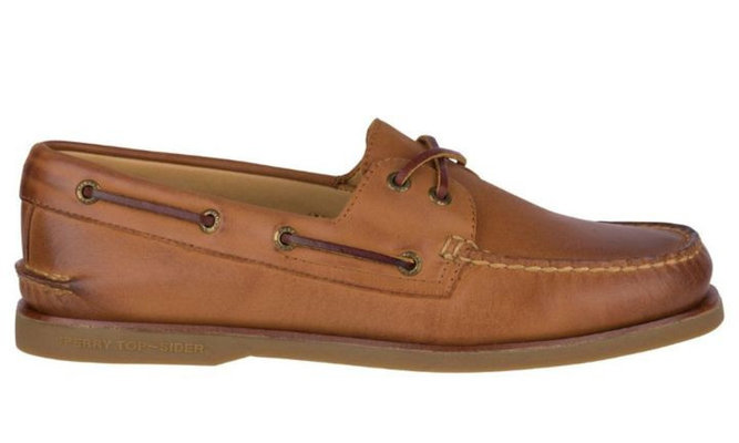 Men's Gold Cup Authentic Original 2-Eye Boat Shoe Wide Ginger $149.99 (RRP $219.99) @ Sperry