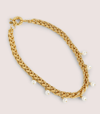 Chunky Chain Pearl Necklace Gold $53.90 (RRP $98) @ Boden Clothing