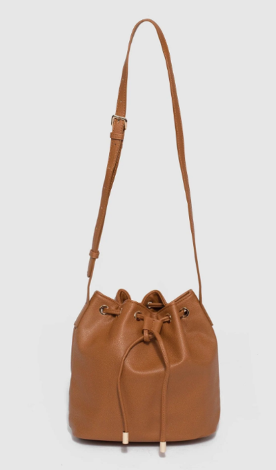 Tan Giselle Drawstring Bag $38.49 (RRP $54.99) @ Colette Hayman