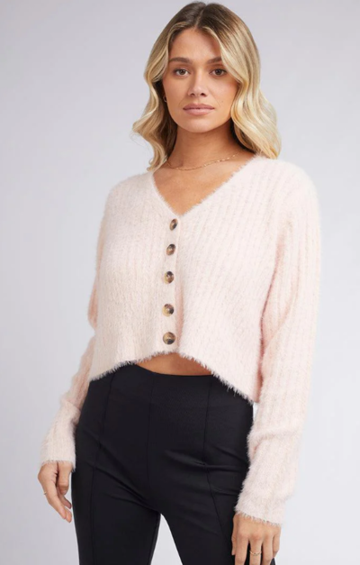 Feathery Cropped Cardi Pink $55 (RRP $79.95) @ Edge Clothing