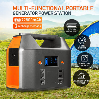 72800mAh Portable Generator Solar Power Charging Station Battery Backup 150W $229.95 (RRP $459.95) @ eBay AU