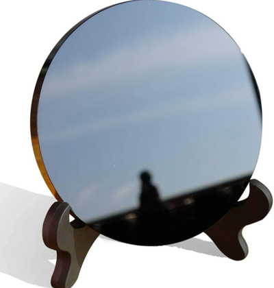 High Quality Natural Black Obsidian Scrying Mirror 6cm With Shelf $14.58 (RRP $22.42) @ Ali Express