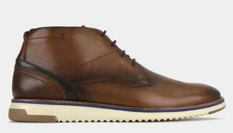 Zu BANE Leather High Top Sneakers Tan $84.99 (RRP $169.99) @ Betts