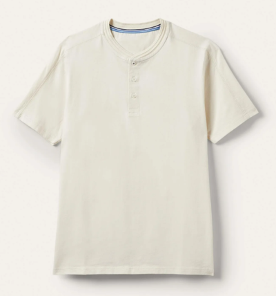 Short Sleeve Henley Ecru $28 (RRP $70) @ Boden Clothing