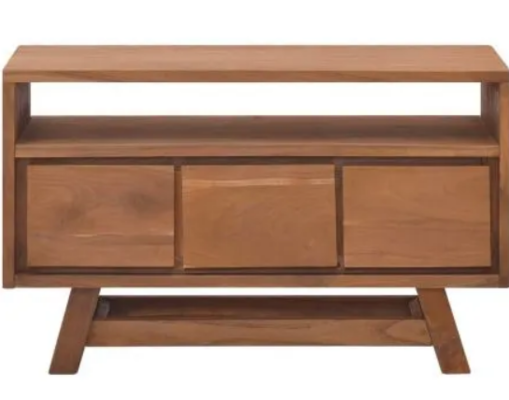 TV Cabinet 80x30x50 cm Solid Teak Wood $169.95 (RRP $259.95) @ Crazy Sales