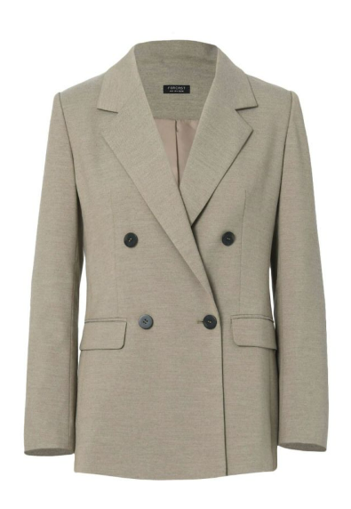 Norah Straight Fit Double Breasted Blazer Oatmeal $74.25 (RRP $139.99) @ Forcast