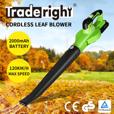 Traderight Leaf Blower Electric Cordless Lithium Battery Nozzles 1-Speed Garden $76.99 (RRP $224.99) @ eBay AU