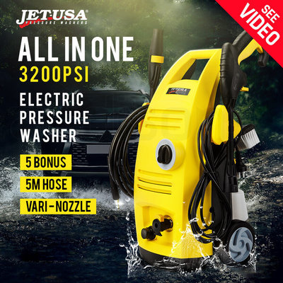 Jet-USA 3200 PSI Electric High Pressure Cleaner Washer Gurney Water Pump Hose $184 (RRP $439) @ eBay AU