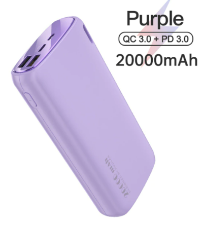 KUULAA 20000mAh Portable Charger Powerbank Purple $47.89 (RRP $95.78) @ Ali Express