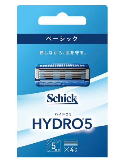 Hydro SCHICK (Chic) Hydro 5 Basic Replacement Blades (4 pieces) $25.17 (RRP $42.58) @ Dokodemo